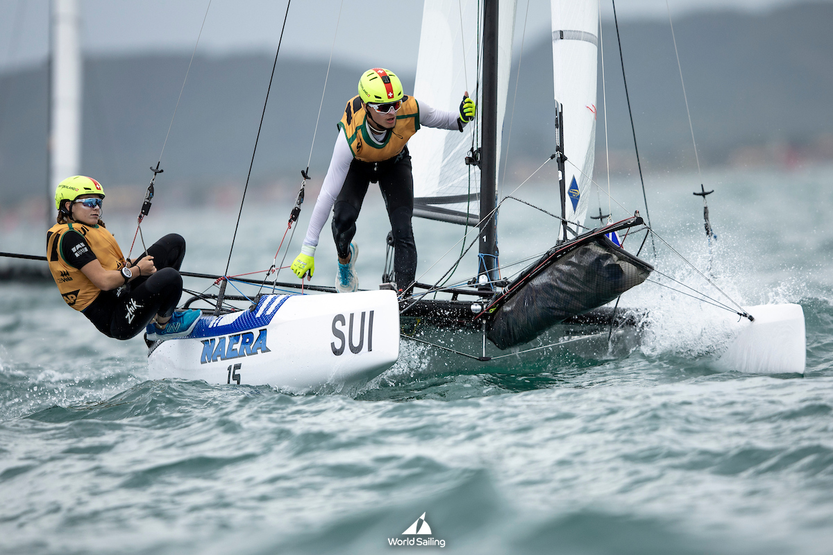 Buzios, Brazil - Day 02 at the 2023 Youth Sailing World Championships, on December 10, 2023. (Photo: Gabriel Heusi/World Sailing)