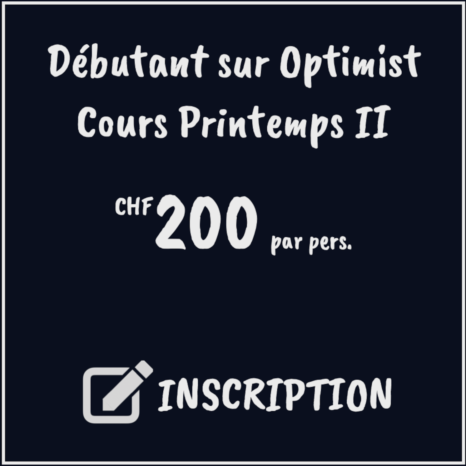Cours Printemps II Debutant sur Optimist 2020