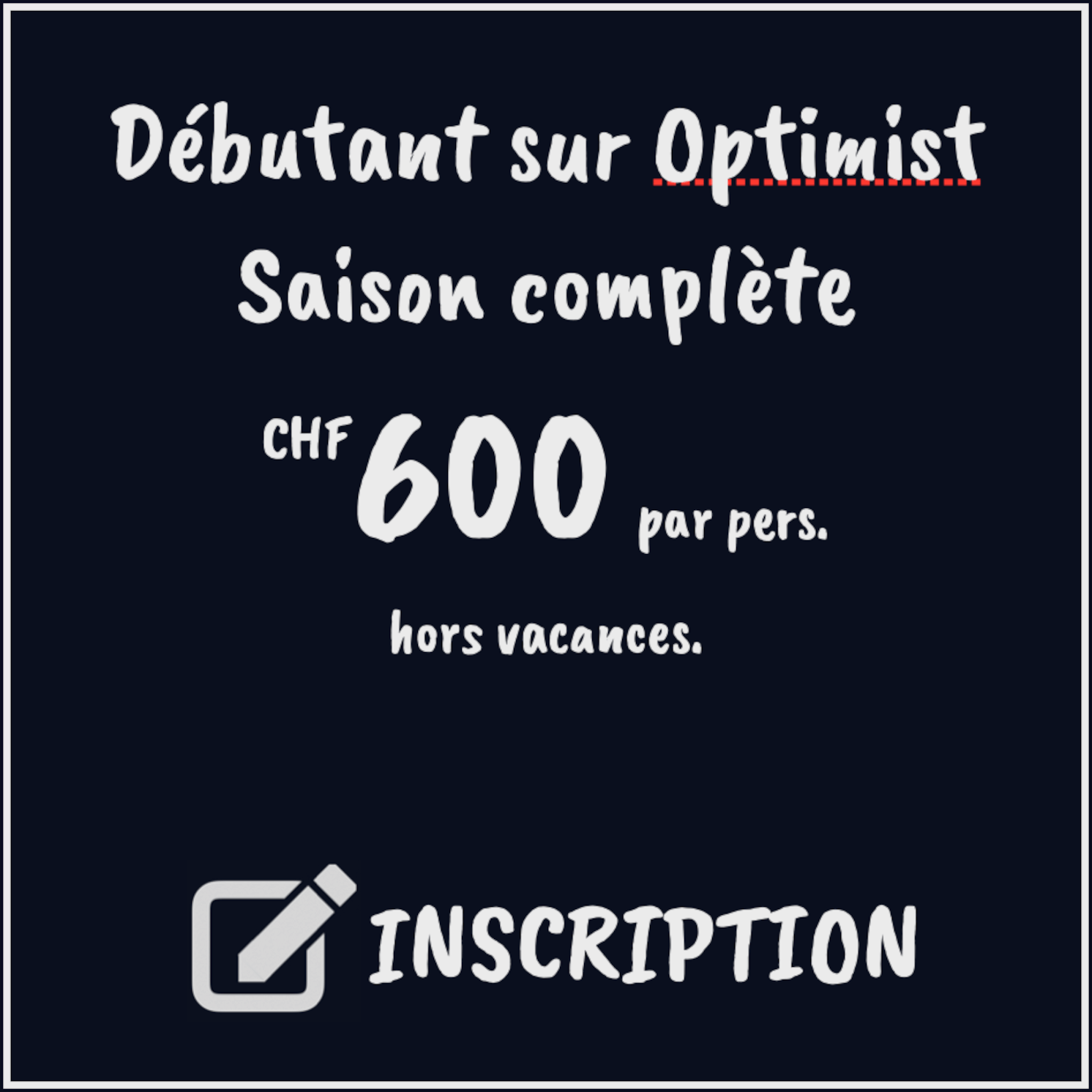 Cours Saison Debutant sur Optimist