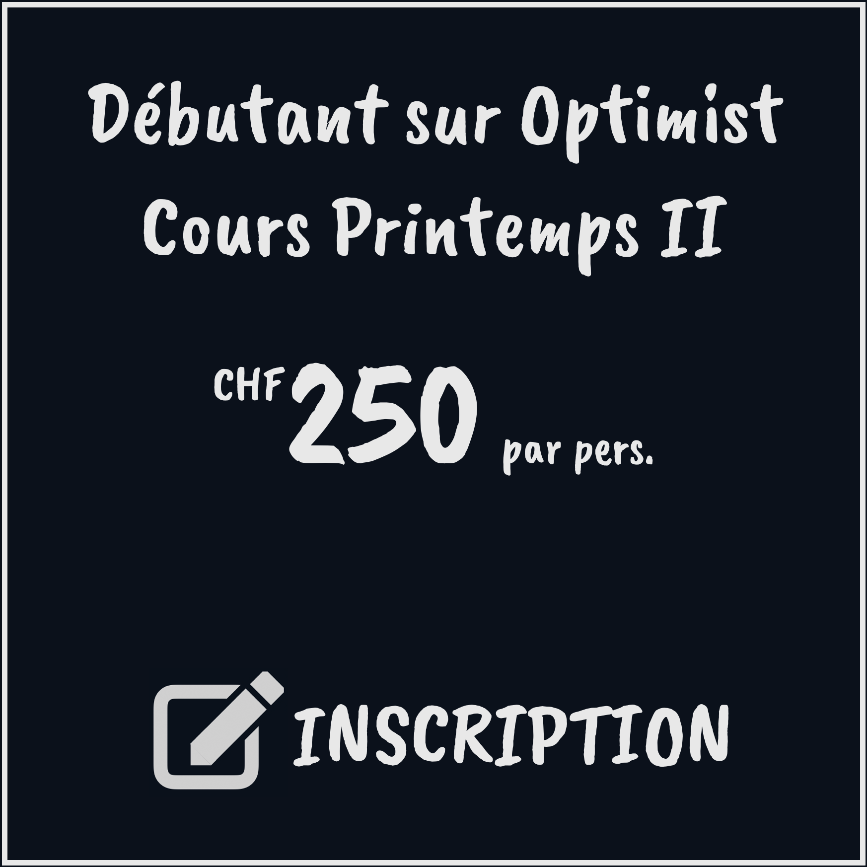 Cours Printemps II Debutant sur Optimist 2020