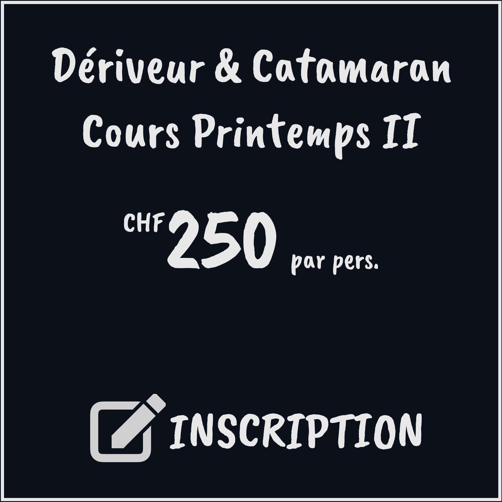 Cours Printemps II Dériveur