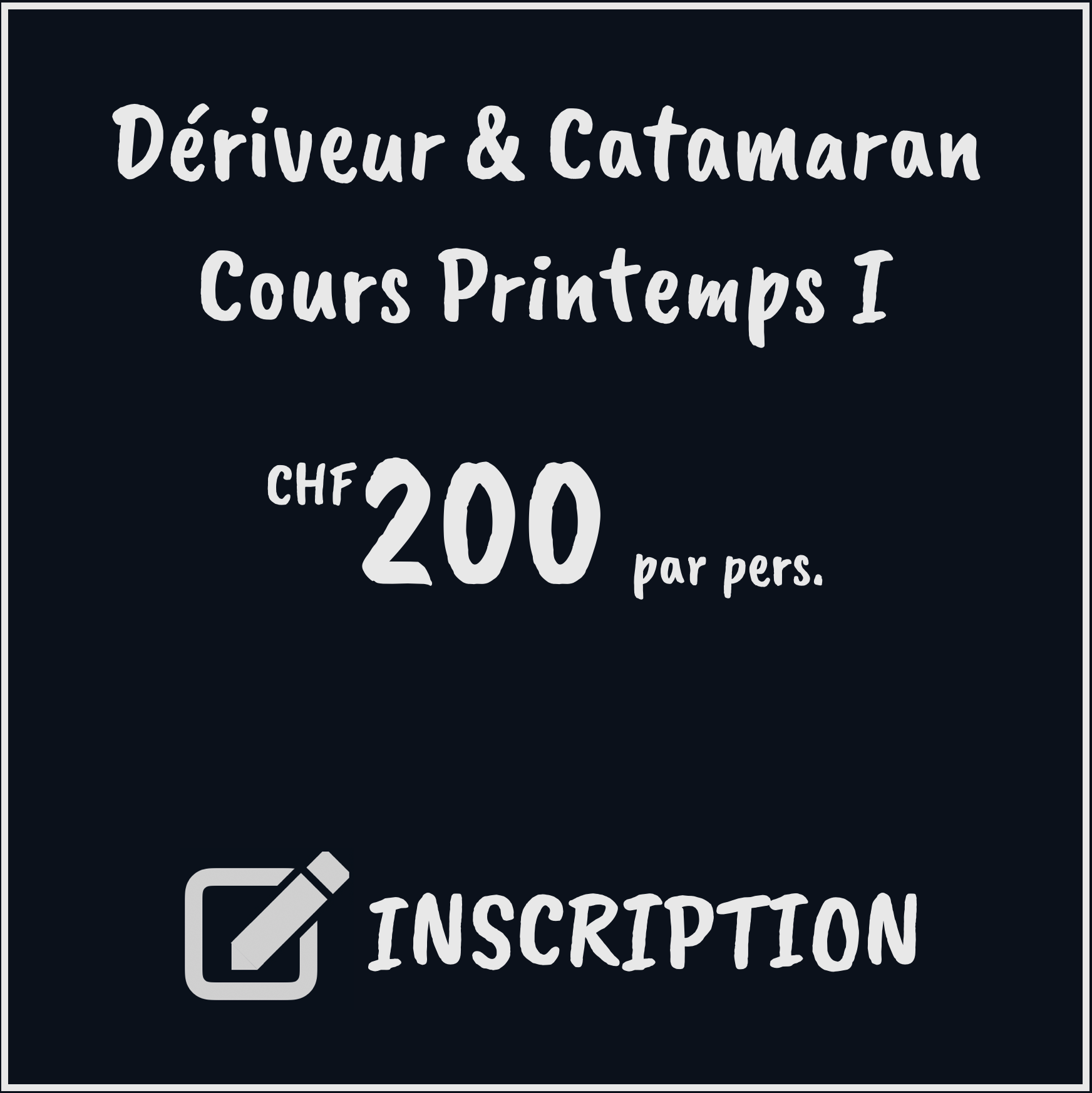 Cours Printemps I Dériveur