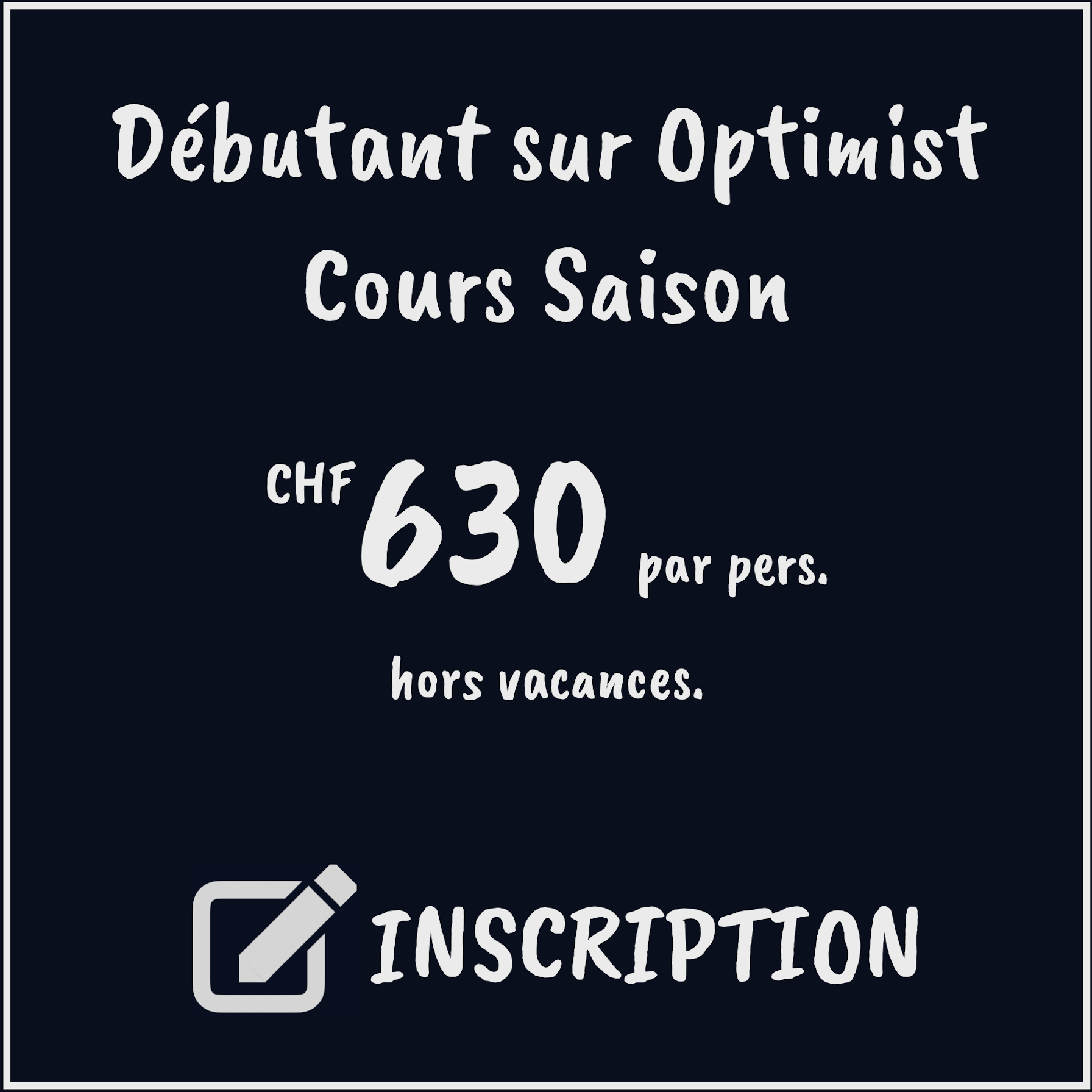 Cours Saison Debutant sur Optimist