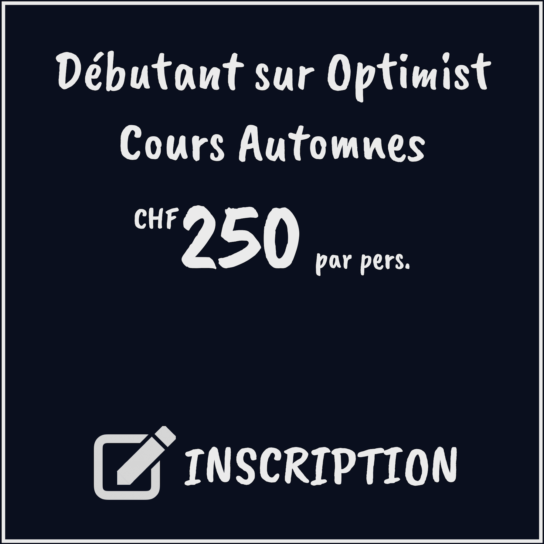 Cours Automnes Debutant sur Optimist 2020